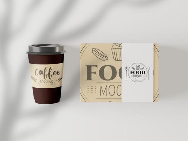 Free Take Away Coffee Cup And Food Package Mockup Psd