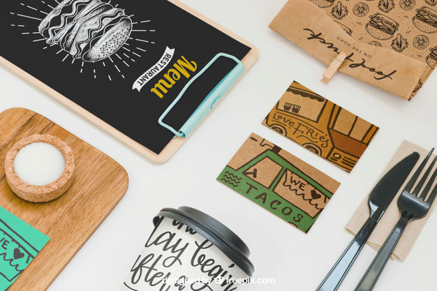 Free Take Away Food Composition Concept Psd