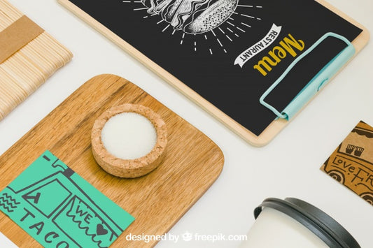 Free Take Away Food Composition Psd