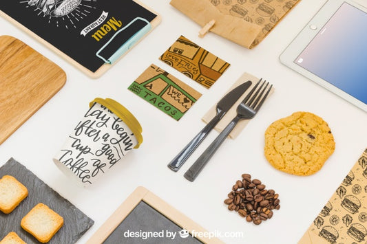 Free Take Away Food Composition Psd