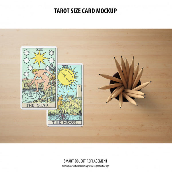 Free Tarot Card Mockup Psd