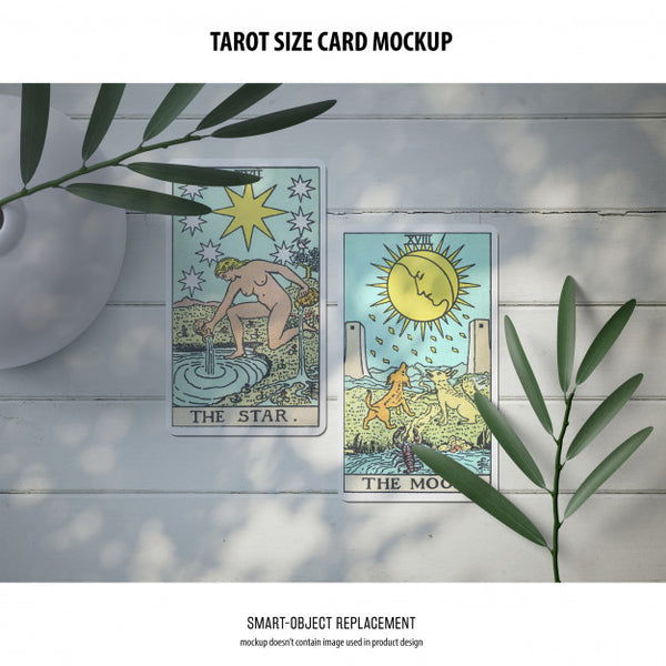 Free Tarot Card Mockup Psd