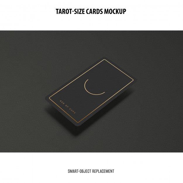 Free Tarot Card With Foil Stamping Mockup Psd