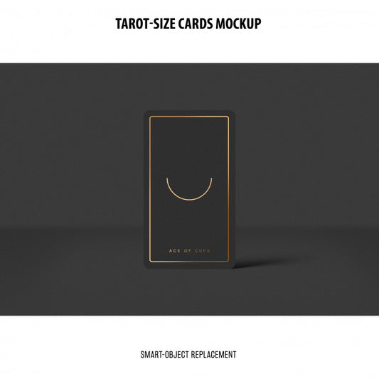 Free Tarot Card With Foil Stamping Mockup Psd