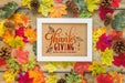 Free Thanksgiving Mockup With Frame Psd