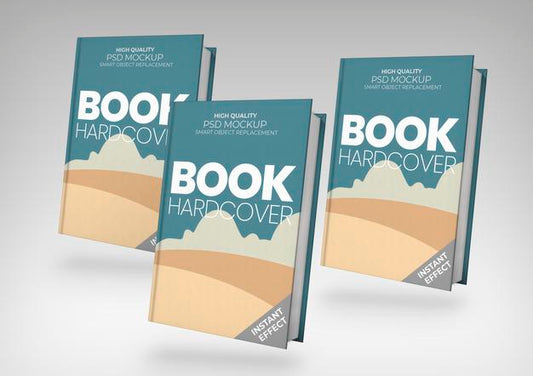 Free Three Books Mockup Psd