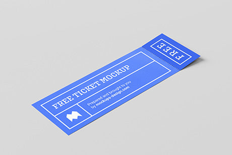 Free Ticket Mockup