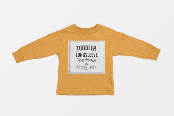 Free Toddler Long Sleeve Tshirt Mockup Psd