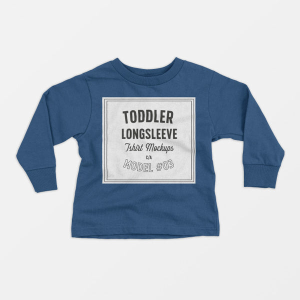 Free Toddler Longsleeve T-Shirt Mockup 03 Psd