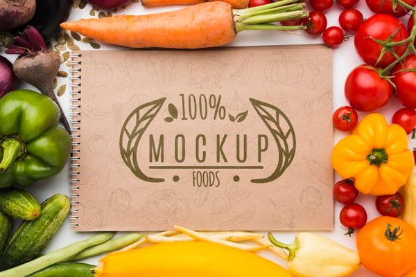 Free Tomatoes And Locally Grown Veggies Mock-Up Psd