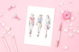 Free Top View Arrangement With Card Mock-Up On Pink Background Psd