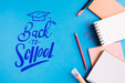 Free Top View Back To School With Office Supplies Psd