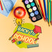Free Top View Back To School With Orange Background Psd