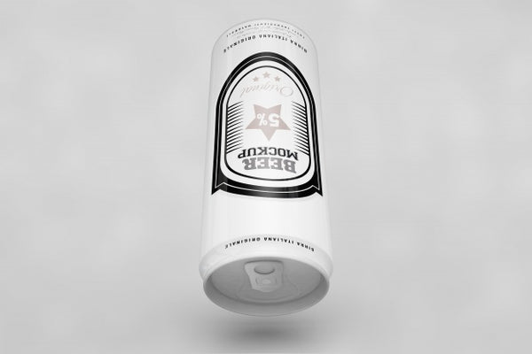 Free Top View Beer Can Mock Up Psd