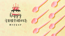Free Top View Birthday Concept With Mock-Up Psd