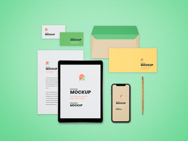 Free Top View Branding Mockup