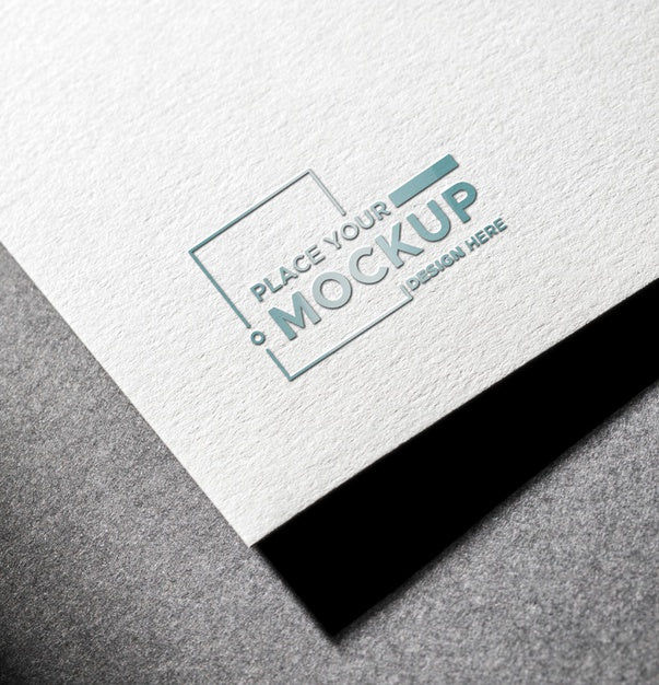 Free Top View Business Card Mock-Up With Shadows Psd