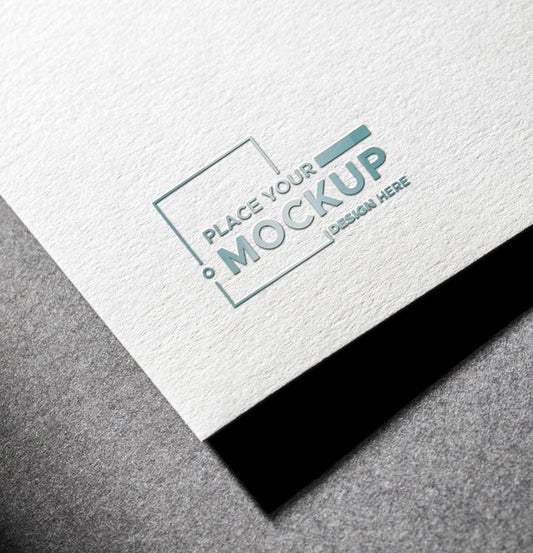 Free Top View Business Card Mock-Up With Shadows Psd