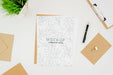 Free Top View Card On White Background Psd