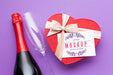 Free Top View Chocolate And Wine Bottle Psd