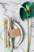 Free Top View Cutlery With Save The Date Tag Psd