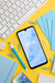 Free Top View Desk Concept With Smartphone Psd