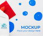 Free Top View Detergent Bottle Mock-Up Psd