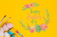 Free Top View Easter Composition With Copyspace Psd