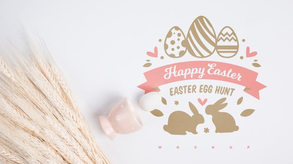 Free Top View Easter Mockup Composition Psd