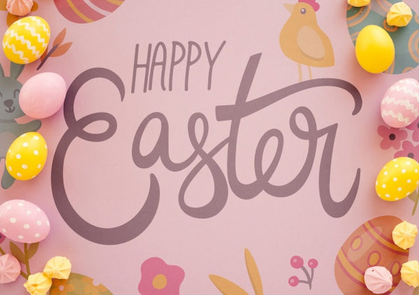 Free Top View Easter Mockup Psd