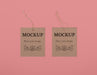 Free Top View Eco Tags On Pink Background Psd