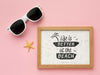 Free Top View Frame And Sunglasses Psd