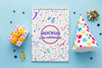 Free Top View Happy Birthday Party And Gift Psd