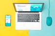 Free Top View Laptop, Mouse And Smartphone Psd