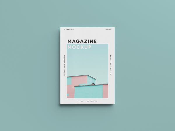 Free Top View Magazine Mockup