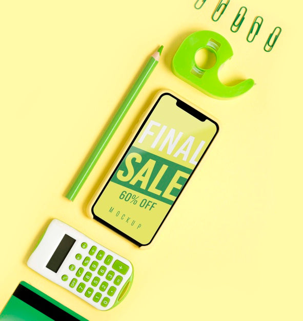 Free Top View Mock-Up Shoppings Tools Psd