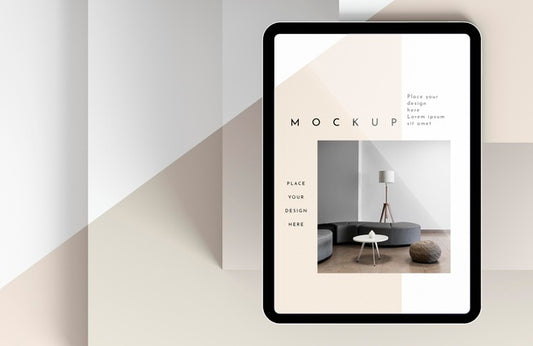 Free Top View Modern Tablet Mock-Up Psd