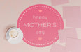 Free Top View Mothers Day Greeting Card With Mug Psd