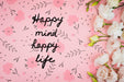 Free Top View Motivational Quote Mock-Up On Cute Background Psd