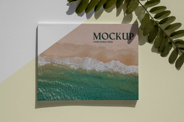 Free Top View Nature Magazine Cover Mock-Up With Leaves Assortment Psd ...