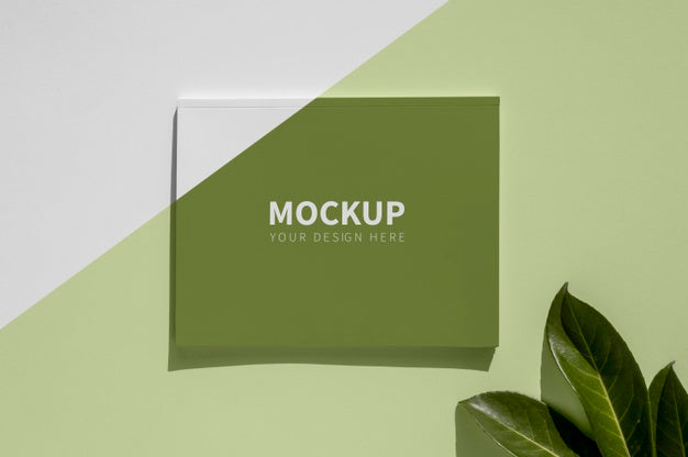 Free Top View Nature Magazine Cover Mock-Up With Leaves Assortment Psd ...