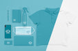 Free Top View Of Back To School Essentials With Medical Mask And T-Shirt Psd