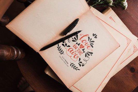 Free Top View Of Books On Chair With Pen Psd