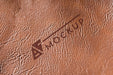 Free Top View Of Brown Leather Surface Mock-Up Psd