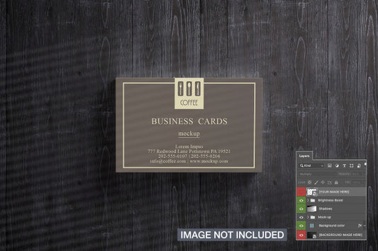 Free Top View Of Business Card Stack Mockup Psd
