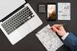 Free Top View Of Businessman Writing On Clipboard Psd