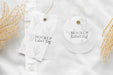 Free Top View Of Clothing Label On White Shirt Fabric Psd