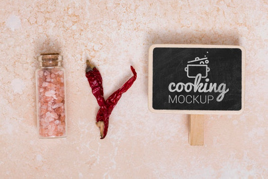 Free Top View Of Cooking At Home Concept Mock-Up Psd