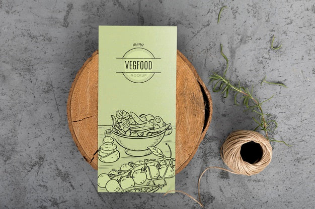 Free Top View Of Food Menu Concept Mock-Up Psd