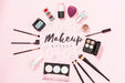 Free Top View Of Makeup Mock-Up Concept Psd